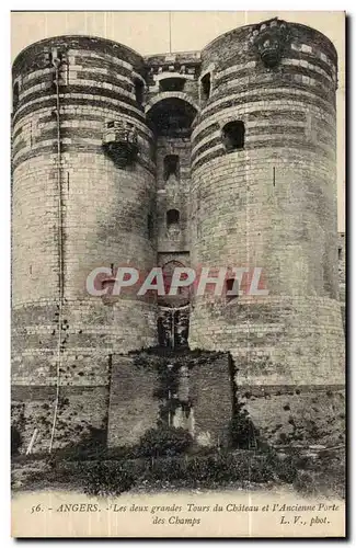 Angers Ansichtskarte AK Le chateau Les deux grandes tours du chateau et l&#39ancienne porte des champs