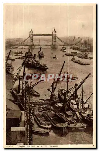 Grande Bretagne Great BRitain London Londres Cartes postales Tower bridge and River Thames