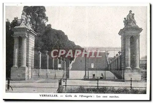 Versailles- Grille de l&#39Orangerie: Les cent marches-Ansichtskarte AK