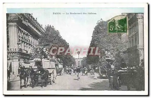 Paris- Le Boulevard des Italiens -Cartes postales