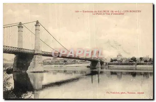 Environs de Saumur- Les Rosiers- Le Pont et Vue d&#39ensemble-Ansichtskarte AK