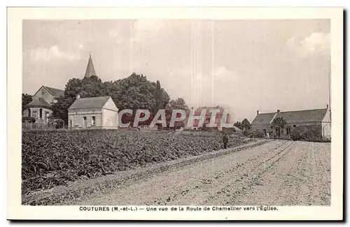 Coutures- Une Vue de la Route de Chemeiller -Cartes postales