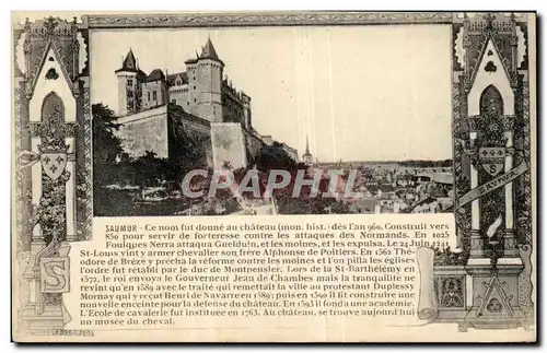 Saumer- Le nom de Saumur applique au chateau 960 fut plus tard etendu a� la ville-Ansichtskarte AK