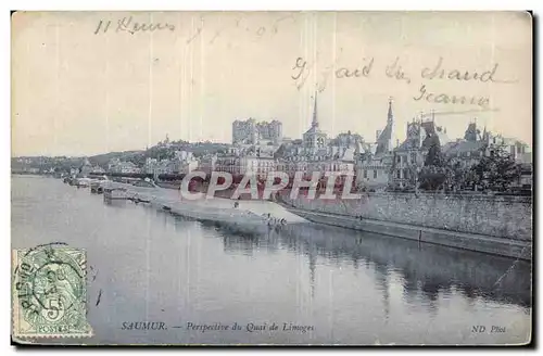 Saumur Ansichtskarte AK perspective du quai de Limoges