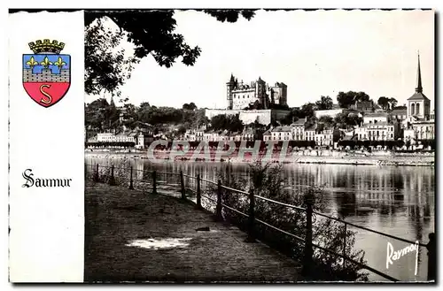 Saumur Cartes postales Les bords de la Loire et le chateau