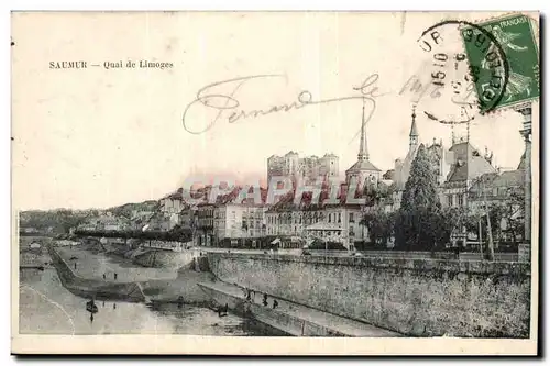 Saumur Ansichtskarte AK Quai de limoges