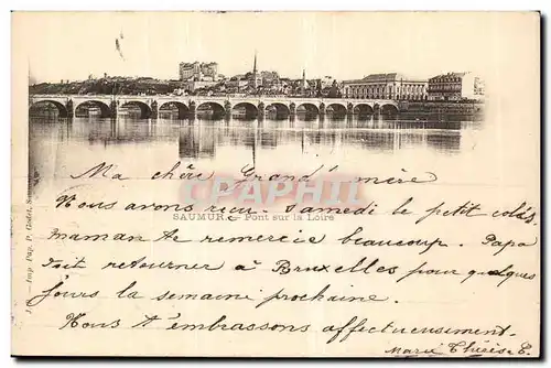 Saumur Cartes postales pont sur la loire