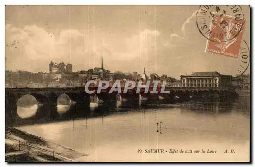 Saumur Ansichtskarte AK Effet de nuit sur la loire