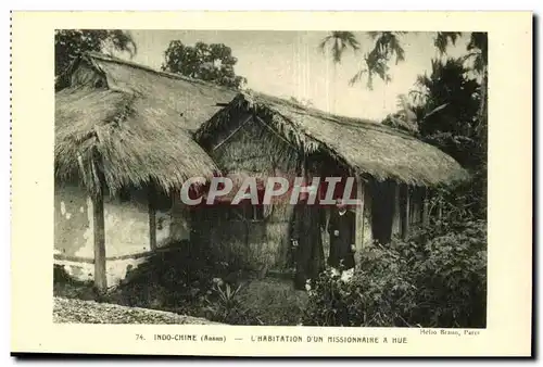 Indo-Chine (Annam) Cartes postales l&#39habitation d&#39un missionnaire a Hue (indochian chine China Vietnam)