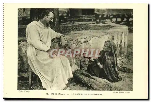 Indes (Ajmar) Cartes postales Le cadeau au missionnaire (Inde India)