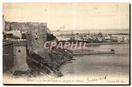 Brest Ansichtskarte AK Le port du commerce vue prise du chateau