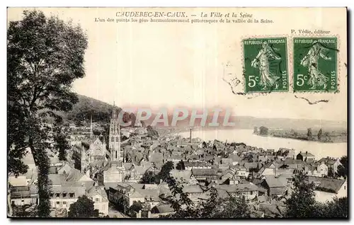 Caudebec en CAux Cartes postales La ville et la Seine