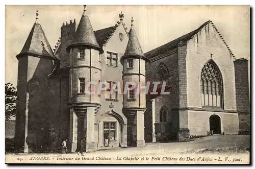 Angers Ansichtskarte AK Interieur du grand chateau La chapelle et le petit chateau des ducs d&#39Anjou