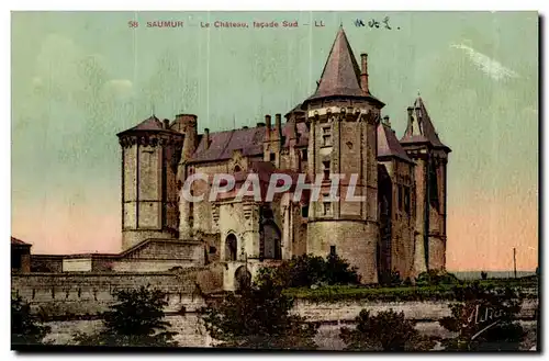 Saumur Cartes postales Le chateau fort facade sud