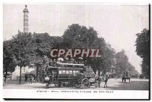 Paris Ansichtskarte AK Boulevard Sebastopol et place du Chatelet