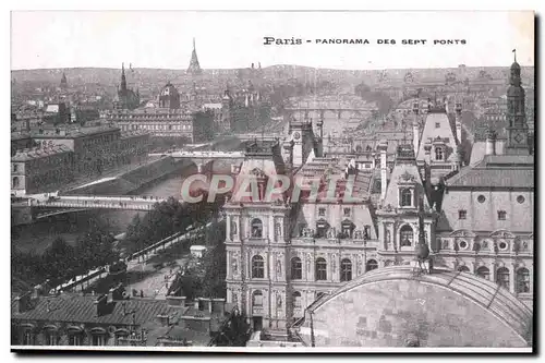 Paris Ansichtskarte AK Panorama des sept ponts