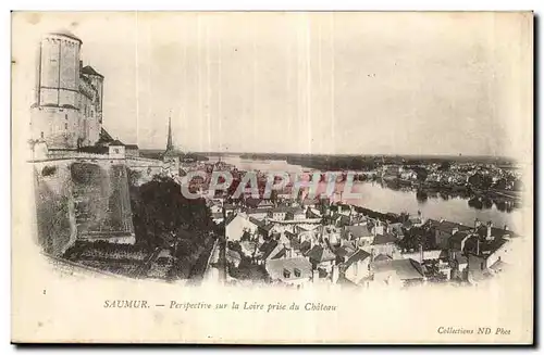 Saumur Cartes postales Perspective sur la Loire pres du chateau