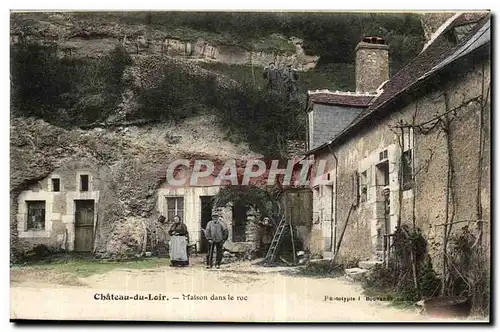 Chateau du Loir Cartes postales Maison dans le roc
