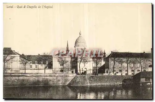 Laval Cartes postales Quai et chapelle de l&#39hopital
