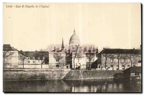 Laval Cartes postales Quai et chapelle de l'hopital