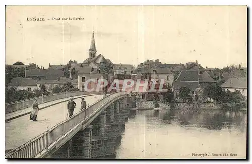 La suze Ansichtskarte AK Pont sur la Sarthe