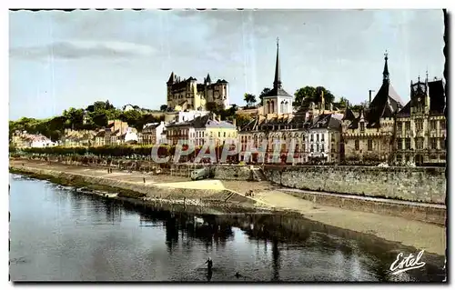 Saumur Cartes postales Chateau fort feodal Eglise et hotel de ville