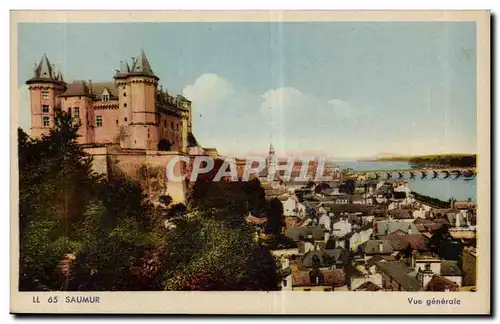 Saumur Cartes postales Chateau fort feodal Vue generale