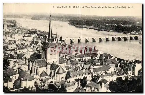 Saumur Ansichtskarte AK Vue generale et la Loire (cote Est)