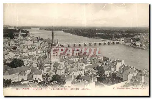 Saumur Ansichtskarte AK Vue prise du haut du chateau