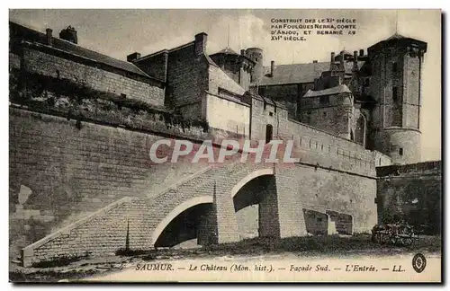 Saumur Ansichtskarte AK Le chateau Facade sud L&#39entree