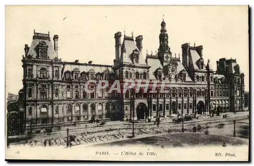 Paris- L&#39Hotel de Ville -Cartes postales