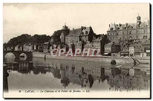 Laval- Le Chateau et le Palais de Justice -Cartes postales