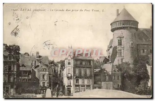 Laval- La Grande Rue prise du Pont Vieux -Ansichtskarte AK