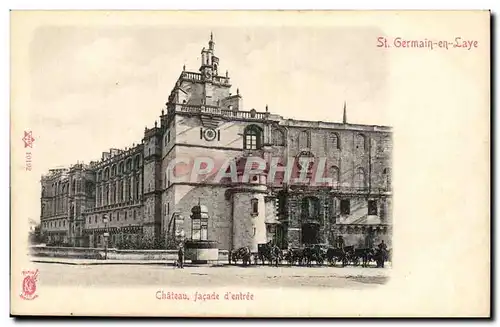 St Germain-en-Laye- Le Chateau faa�ade d&#39entree-Cartes postales