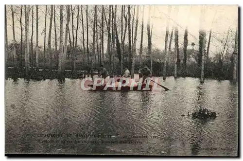 Catastrophe de Montreuil Bellay 23 novembre 1911 CPE Recherche en abteau des victimes Transport d&#3