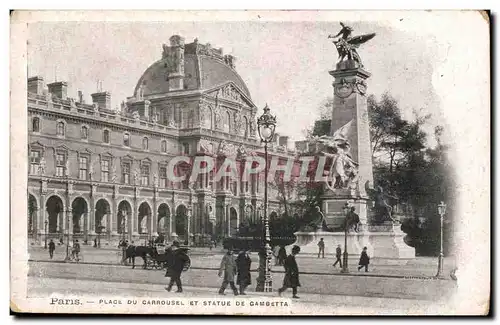 Paris Ansichtskarte AK Place du Carrousel et statue de Gambetta