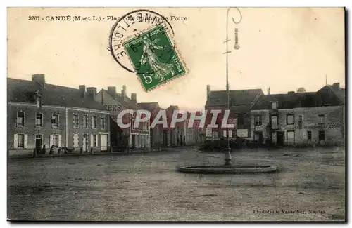 Cande Cartes postales Place du champ de foire