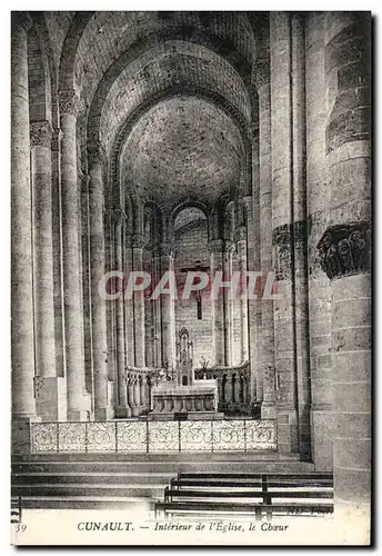 Ansichtskarte AK Cunault Interieur de l&#39eglise le choeur