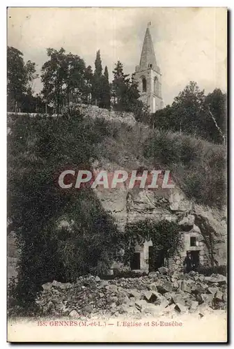 Cartes postales Gennes Eglise et St Eusebe