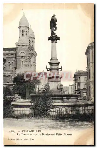 Saint Raphael Cartes postales La fontaine vue sur le boulevard Felix Martin