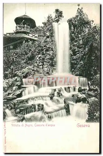 Italie Italie Cartes postales Genova Villetta di Negro Cascata d'acqua