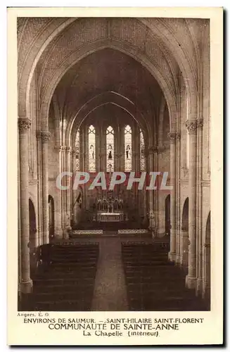 Environs de Saumur Cartes postales Saint Hilaire Saint Florent Communaute de Sainte Anne La chapelle (interieur)