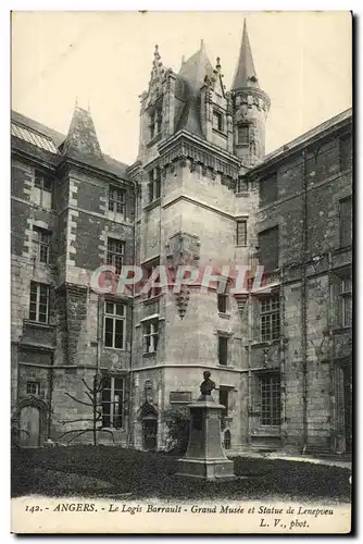 Angers Cartes postales Le logis Barrault Grand musee et statue de Lenepveu