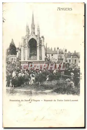 Angers Cartes postales Procession du sacre d&#39Angers Reposoir du tertre Saint Laurent