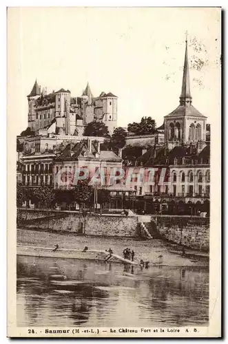 Saumur Cartes postales Le chateau Fort et la Loire