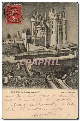 Saumur Cartes postales Le chateau avant 1793