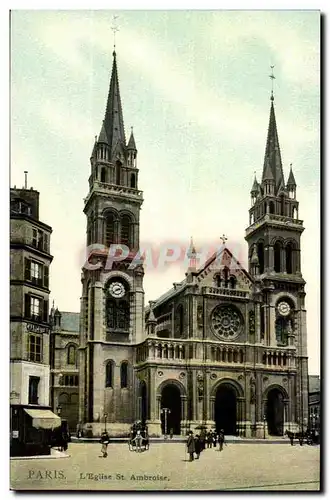 Paris Ansichtskarte AK L&#39eglise St Ambroise