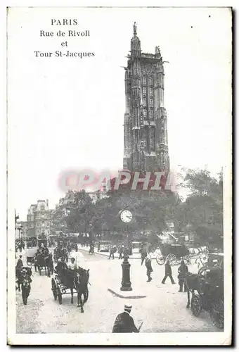 Paris Ansichtskarte AK Rue de Rivoli et Tour St Jacques