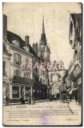 Auxerre Ansichtskarte AK La Tour de l&#39horloge (animee)