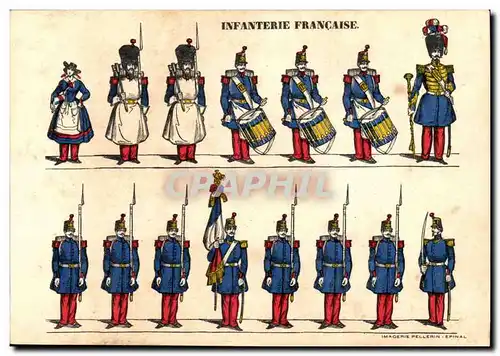 Ansichtskarte AK Les uniformes Infanterie francaise Militaria Metiers